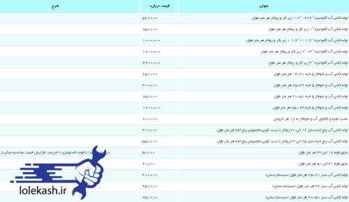 قیمت لوله کشی ساختمان 09127655080 /خدمات فنی لوله کش